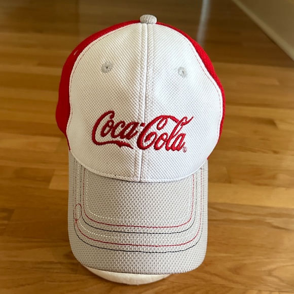 Coca-Cola Baseball Hat Cap Red White Gray - Picture 1 of 13